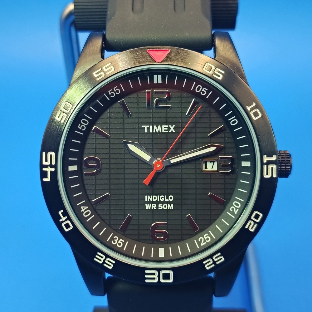 Vintage 2007 Timex Expedition Sport Indiglo 42mm Mens Quartz Watch Mint Cond.